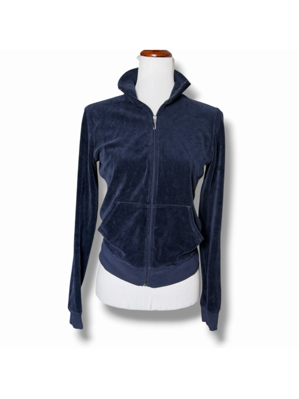 Juicy Couture Y2K USA Large Mock Neck Full Zip Track Jacket EXCELLENT!!
